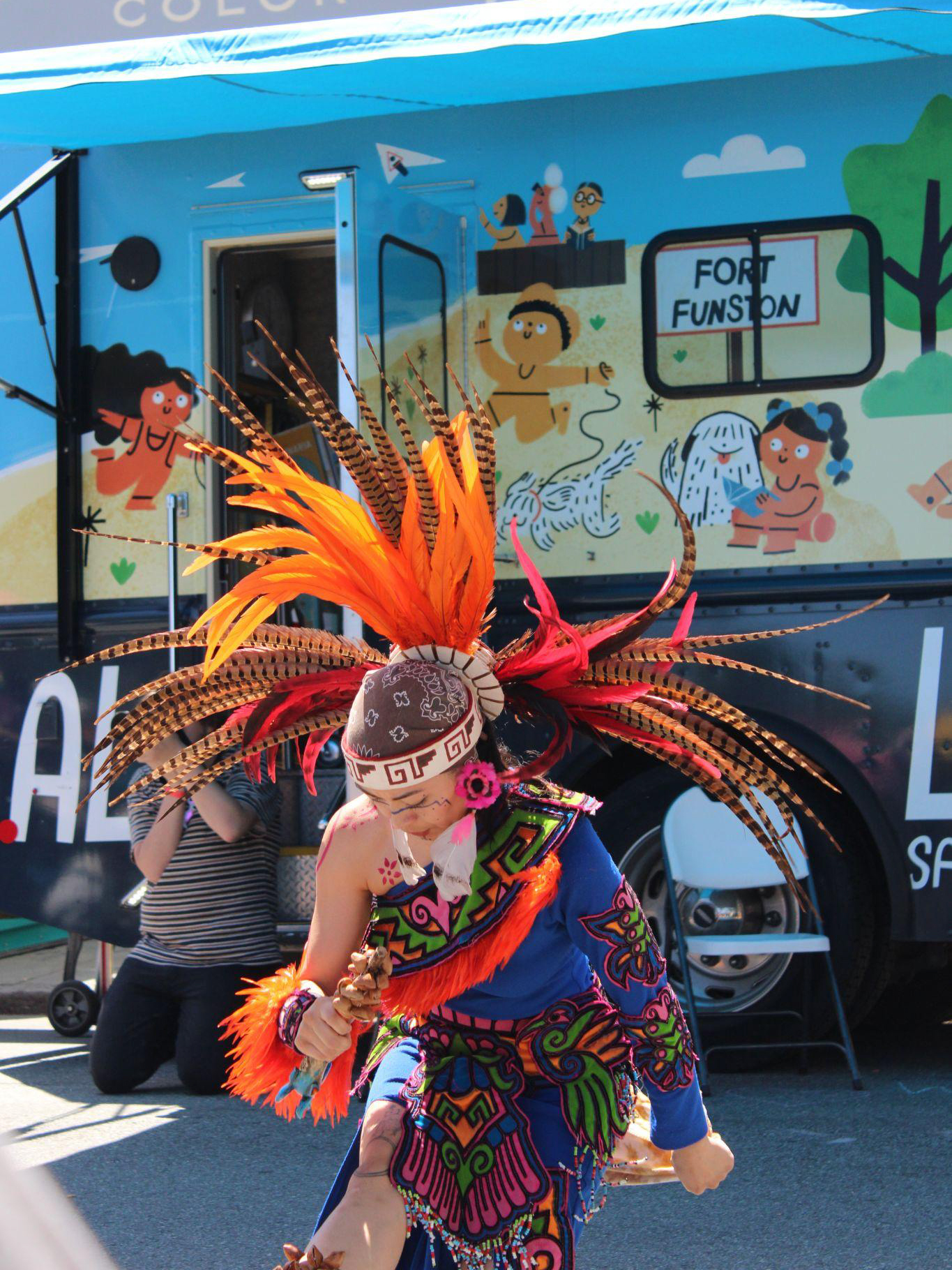 A dancer in traditional garb